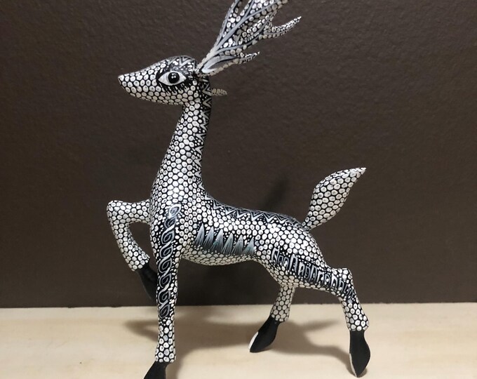 Handcrafted Alebrije Deer Woodcarving from Oaxaca, Mexico by Esperanza Martinez