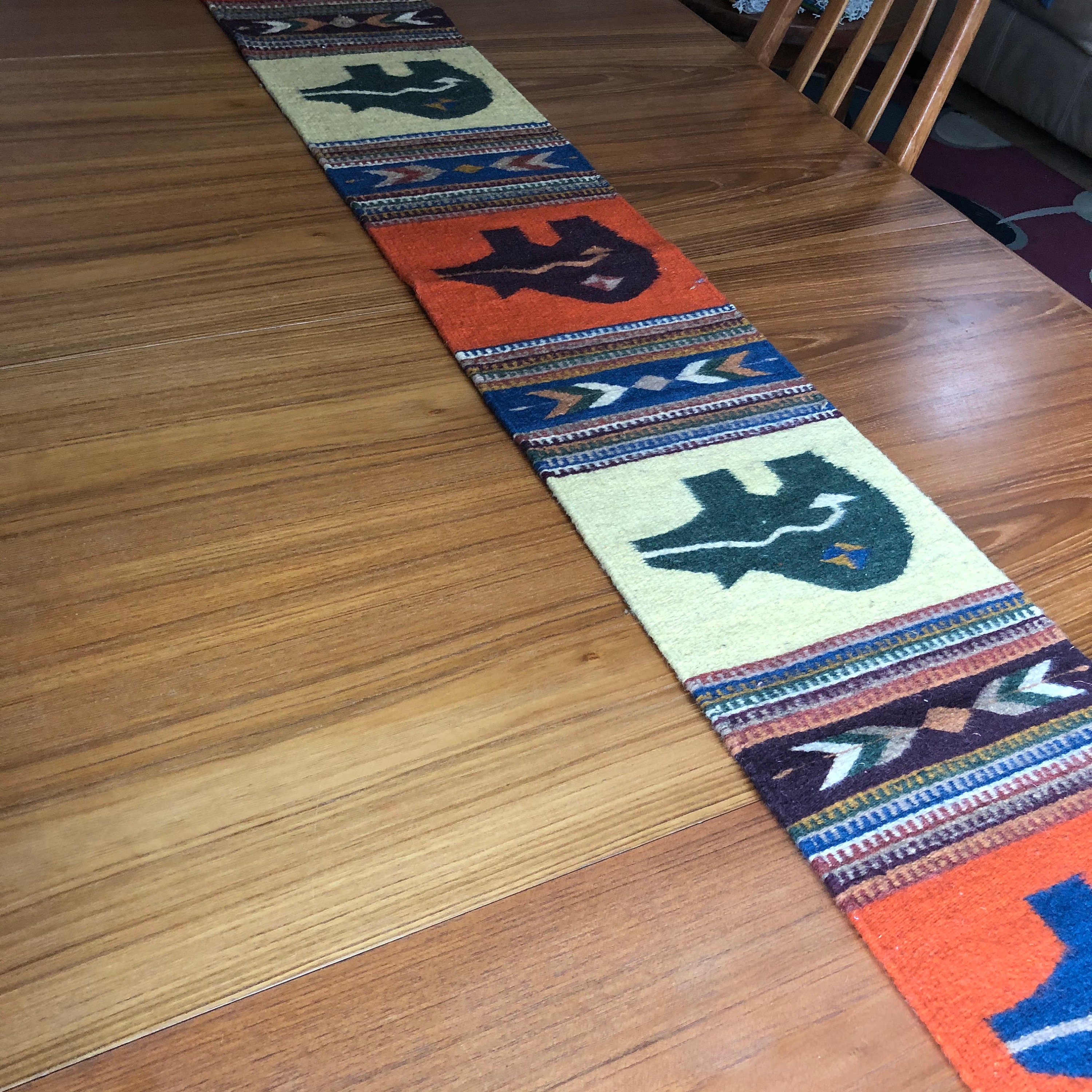 Zapotec Hand Woven Merino Wool Table Runner 78 X 10 Etsy Canada