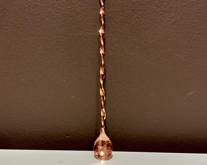 Pure copper cocktail spoon - 11 1/2”