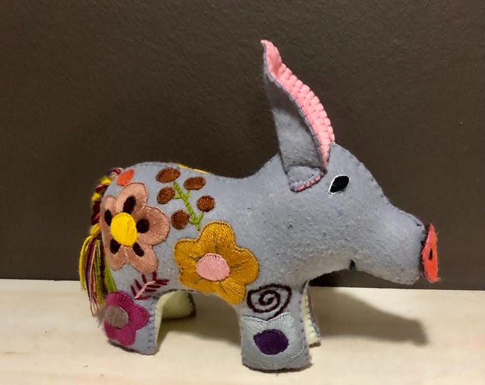 Hand Sewn Stuffed Animal Pig Plush Toy