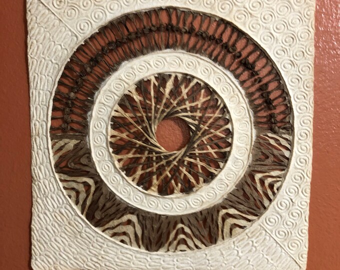 Handmade Amate Paper Wall Art from Mexico (11 3/4” x 11 3/4”)