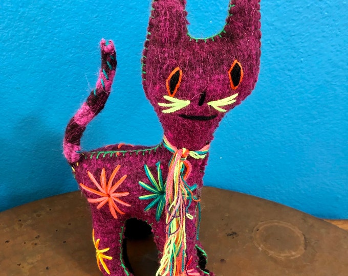 Hand Sewn Stuffed Animal Cat Plush Toy