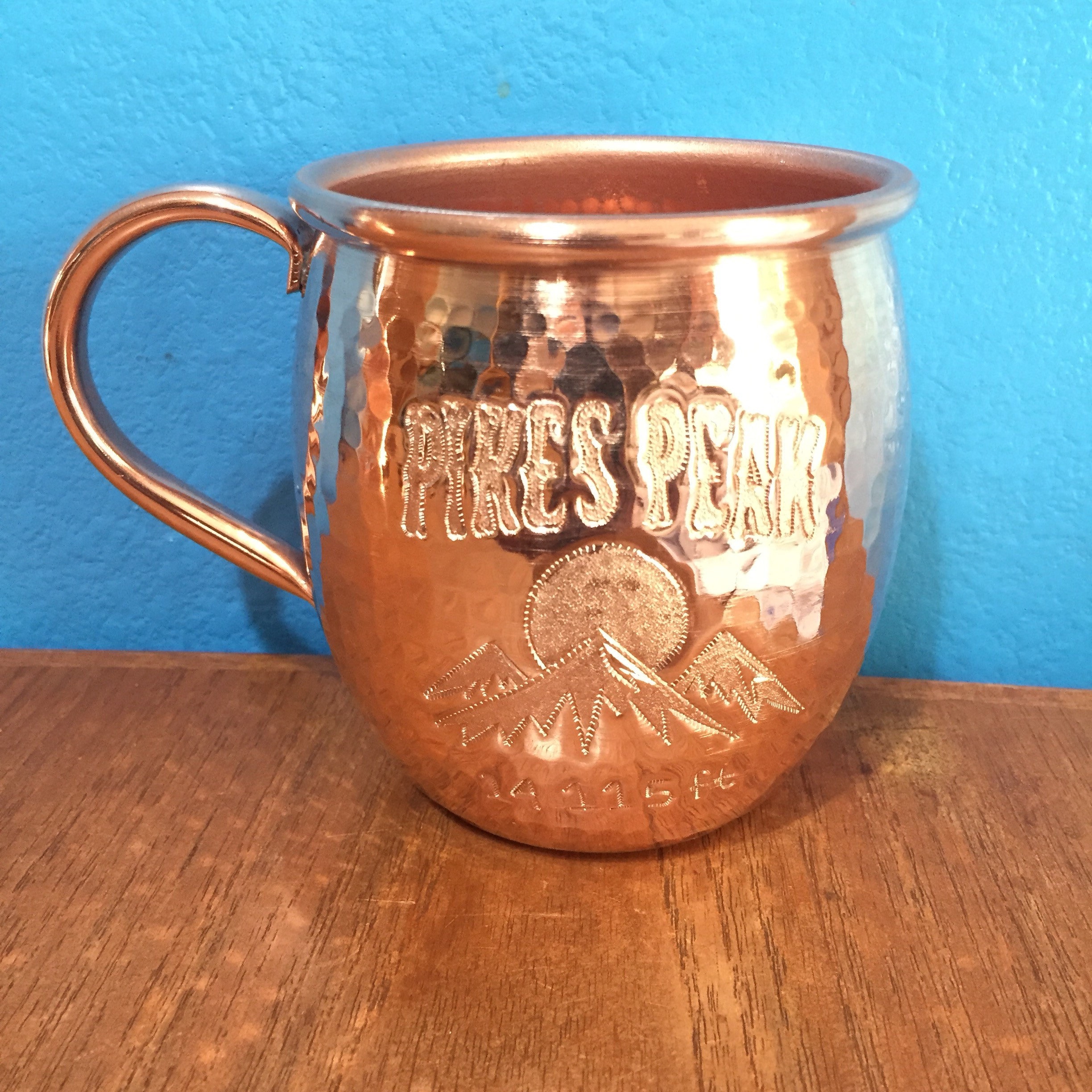 Vintage Barrel Hammered: 16oz Round Handle Moscow Mule Mug by Copper Mug Co.