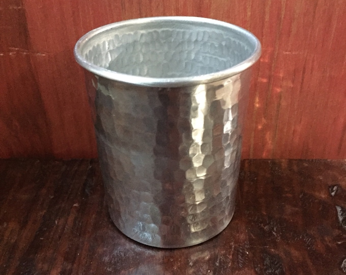 Handcrafted 16oz Hammered Aluminum Tumbler