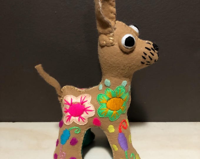 Hand Sewn Stuffed Animal Dog Plush Toy