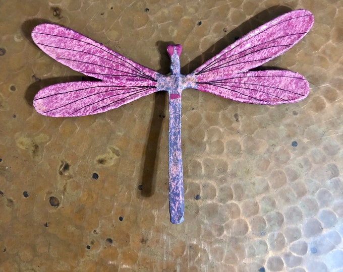 Handcrafted Paper Mache Dragonfly Magnet