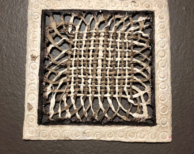 Handmade Amate Paper Wall Art from Mexico (8” x 8”)