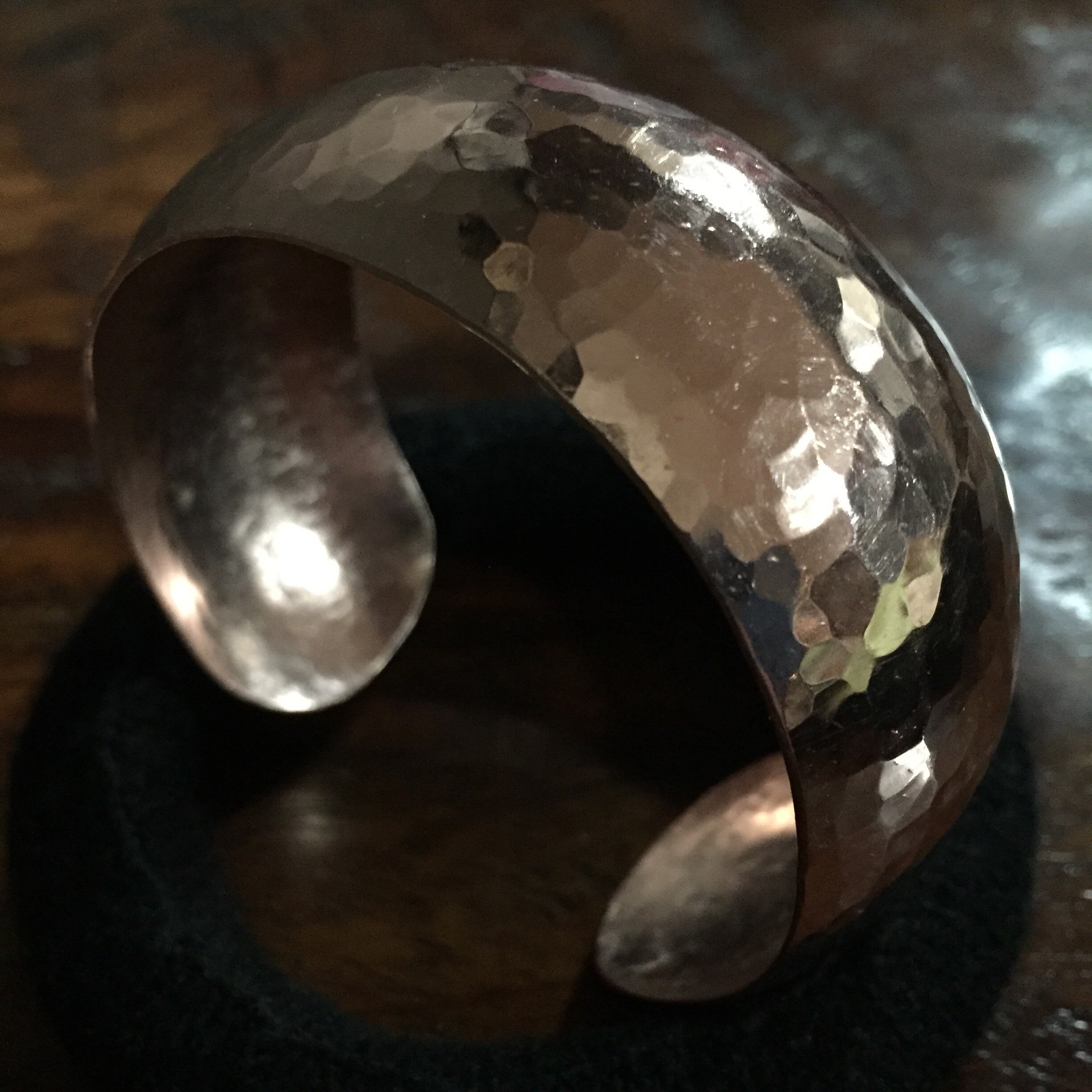 Handcrafted Hammered Copper Adjustable Cuff Bracelet