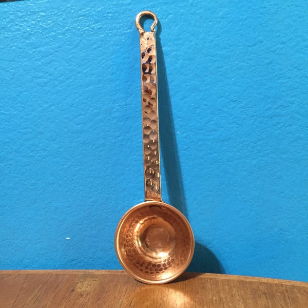 Hammered Copper 1oz Coffee Scoop Measuring Spoon - 8”