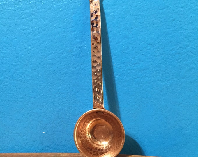 Hammered Copper 1oz Coffee Scoop Measuring Spoon - 8”