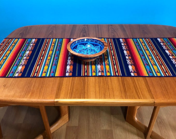 Woven Cotton Table Runner from Otavalo, Ecuador- 64” x 20”