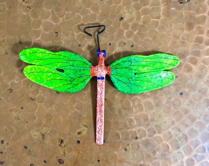 Handcrafted Paper Mache Dragonfly Ornament