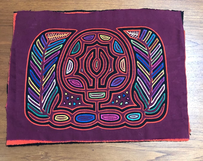 Hand Stitched Kuna Mola Art (approx. 16” x 12”)