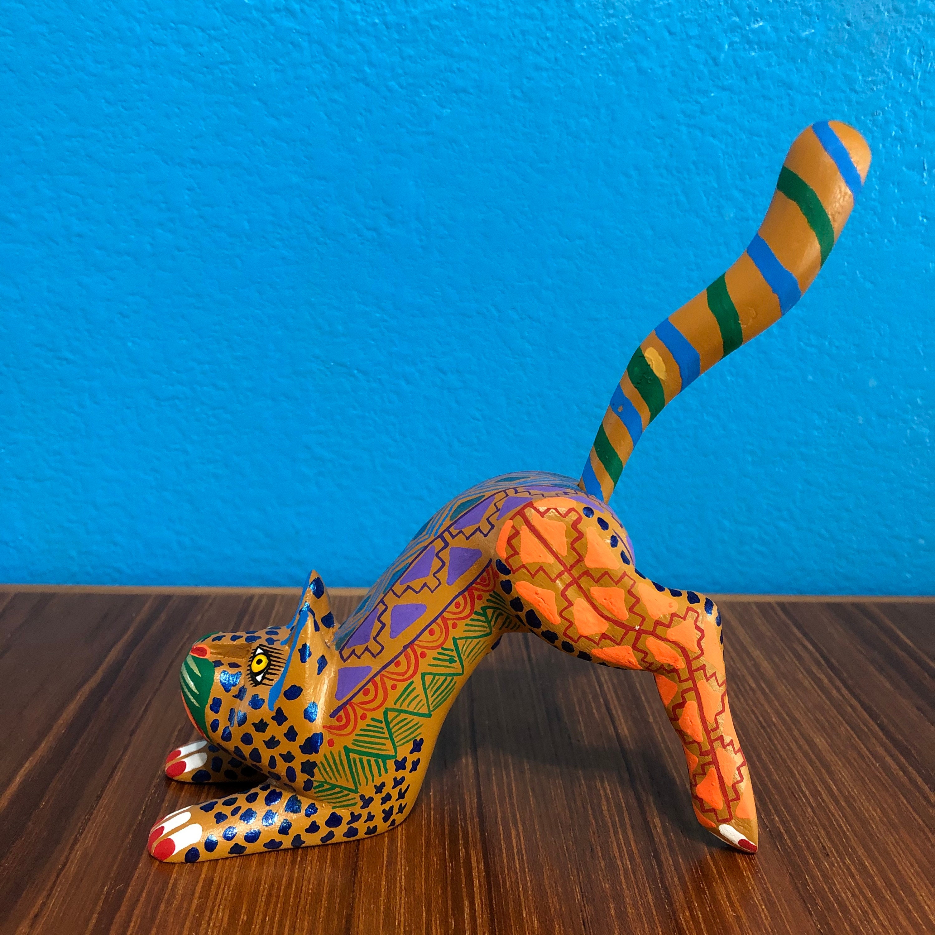 Alebrije Cat Handcrafted Wood Carving by Zeny Fuentes & Reyna Piña from ...