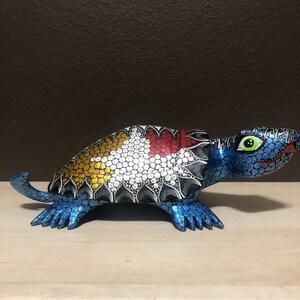 Alebrije Turtle Wood Carving by Esperanza Martinez from Oaxaca, Mexico.