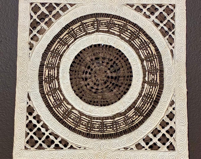 Handmade Amate Paper Wall Art from Mexico (15 1/2” x 15 1/2”)