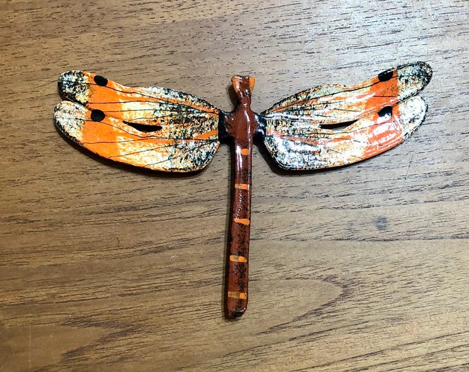 Handcrafted Paper Mache Dragonfly Magnet