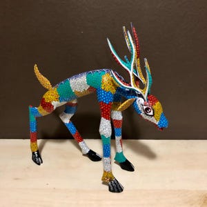 Handcrafted Alebrije Deer Woodcarving from Oaxaca, Mexico