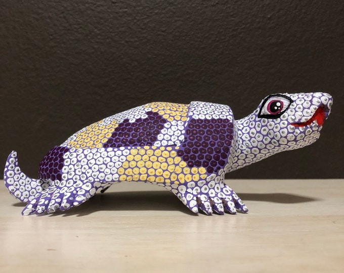 Alebrije Turtle Wood Carving by Esperanza Martinez from Oaxaca, Mexico.