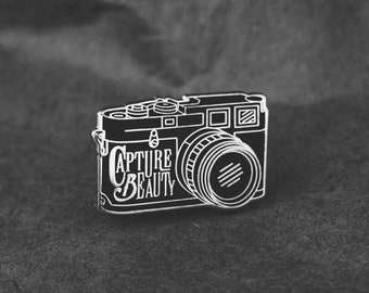 Capture Beauty 35mm Analog Camera Inspired Lapel Pin