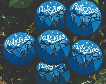 Out to Live Glow in the Dark Embroidered Patch