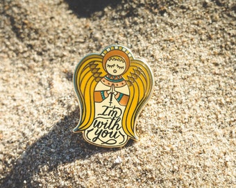 I'm With You Angel Lapel Pin