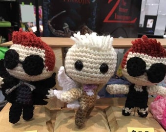 Crowley and Aziraphale Good Omens Inspired plushies