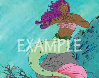 Merfolk Coloring Book Pages - DIGITAL