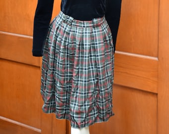 1960s Plaid Skirt