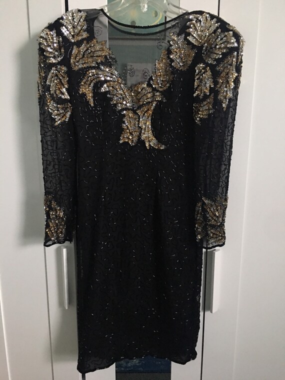 80s sequin scala dress