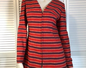1960s mod wool striped mini dress or  jacket
