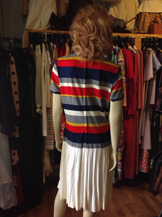 Vintage striped drop waist dress - image 3