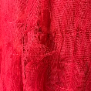 Cotillion 1950s red tulle prom dress image 7