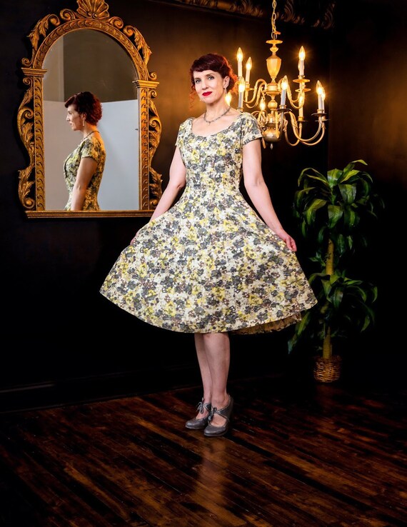 1950s floral party dress by Jerry Gilden - image 2