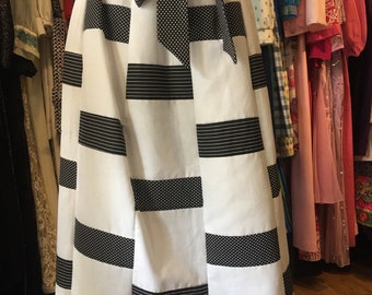 Black and white patchwork Sanibel Sport skirt