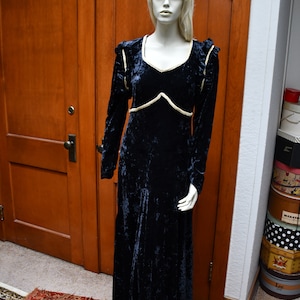 Black velvet Renaissance dress