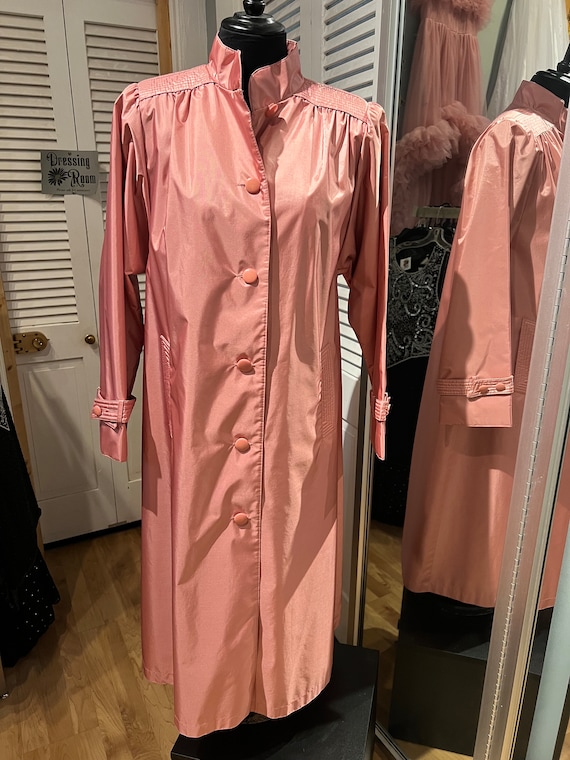 1980s vintage pink raincoat by Windsor Bay