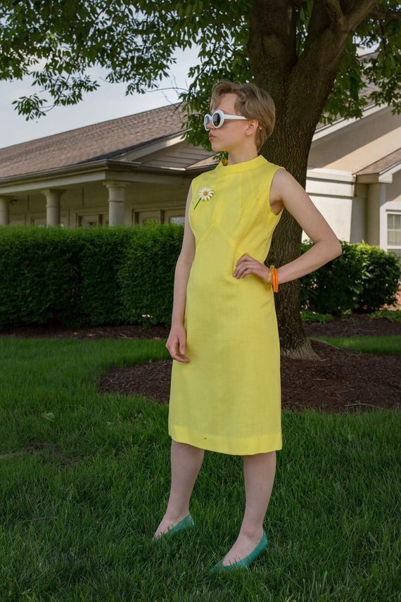 Gay Gibson yellow 1960s dress