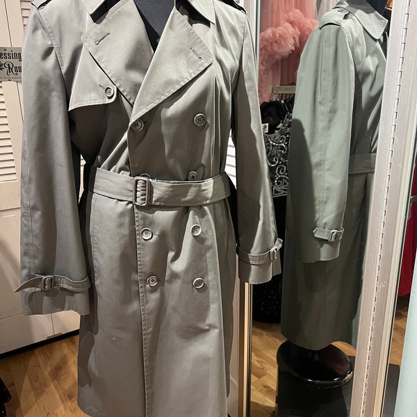 London Fog gray trench coat