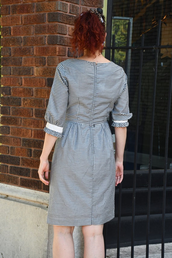 Black and White Gingham cotton dress - image 4