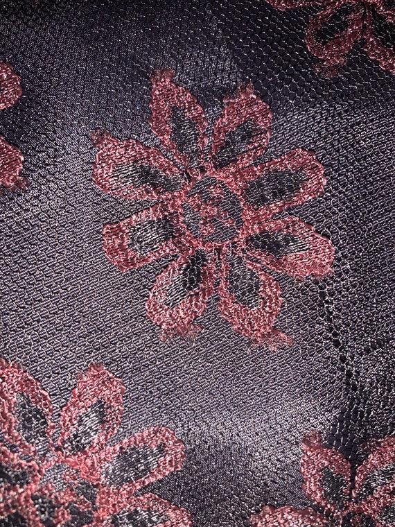 Black floral lace dress - image 5
