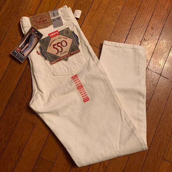 Levis 550 white denim