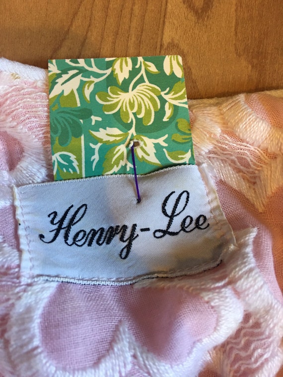 Pink and white vintage Henry Lee dress - image 5