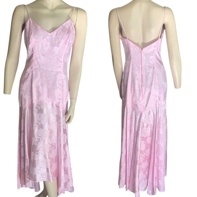 1980er Jahre rosa rosa Abendkleid Bild 2