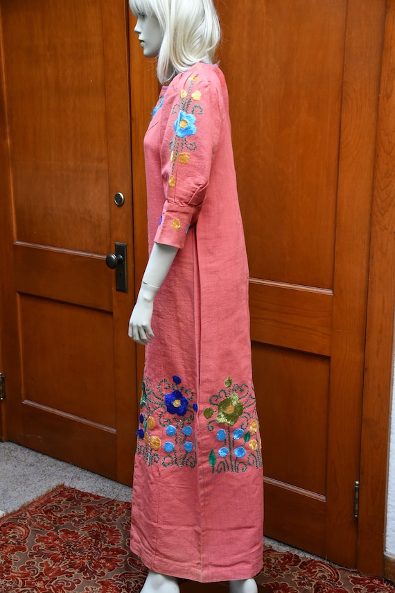70s boho floral dress - image 7