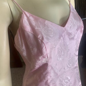 1980er Jahre rosa rosa Abendkleid Bild 4