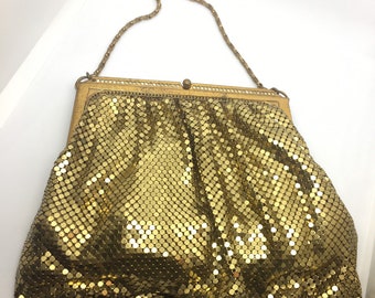 Whiting and Davis gold mesh handbag