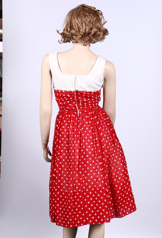 red and white cocktail dress Red Stripe Strapless Midi Dress - Event Dresses