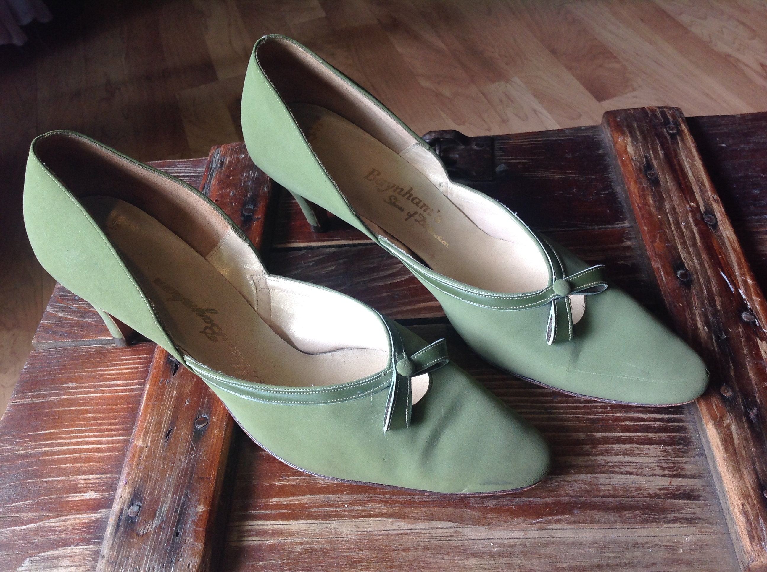 olive green pumps