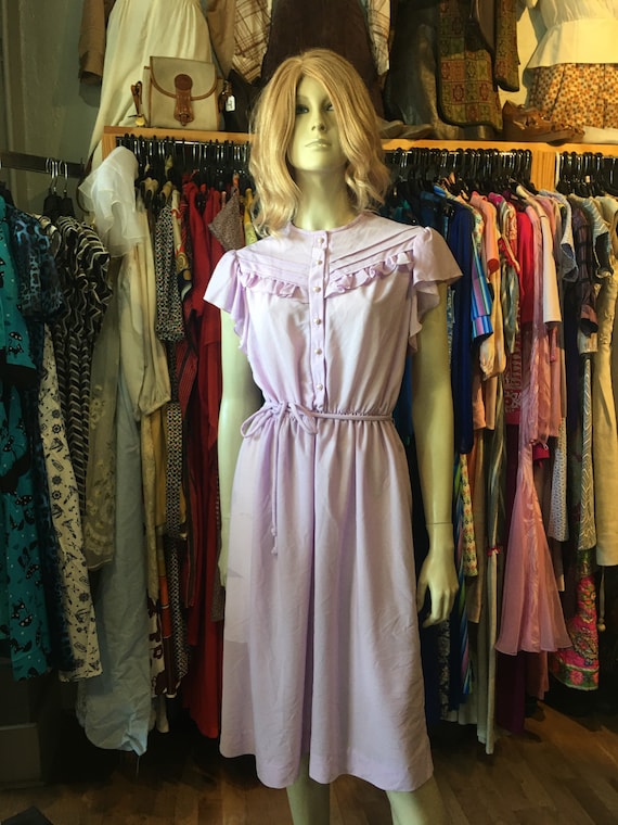 1970s Vintage lavender dress